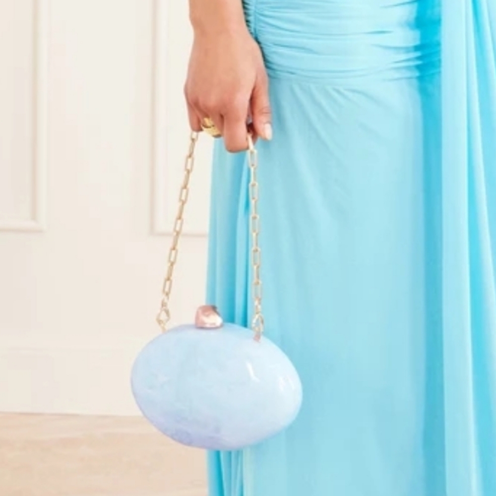 Cult Gaia Beautiful Sky Blue Clutch Purse - Picture 2 of 11